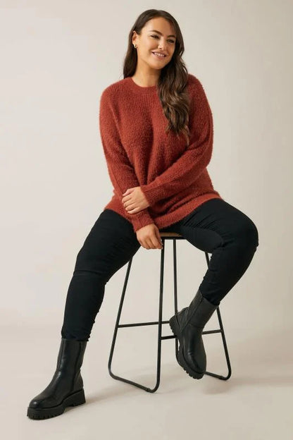 Pull Long Fluffy | Maille Ultra Douce et Confortable | Parfait pour les Journées Froides et Cosy