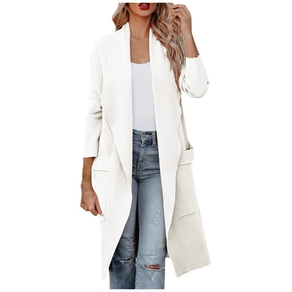 Cardigan Long Femme | Léger Et Confortable En Coton-Acrylique | Idéal Pour La Mi-Saison