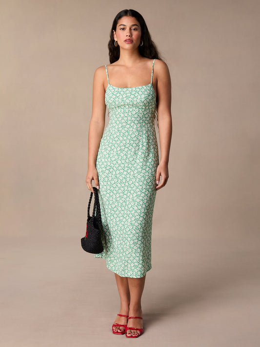 Robe Moulante Fleurie | Viscose | Silhouette Ajustée