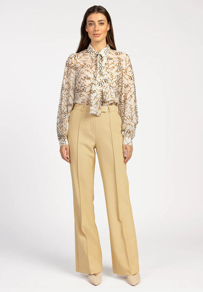 Ensemble Femme Tailleur | Gilet Cintré Et Pantalon Large | Tissu Confortable Et Structuré