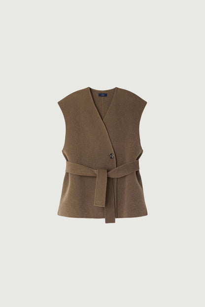 Veste Sans Manches Femme | Gilet En Laine Mélangée | Élégant Et Parfait Pour La Superposition