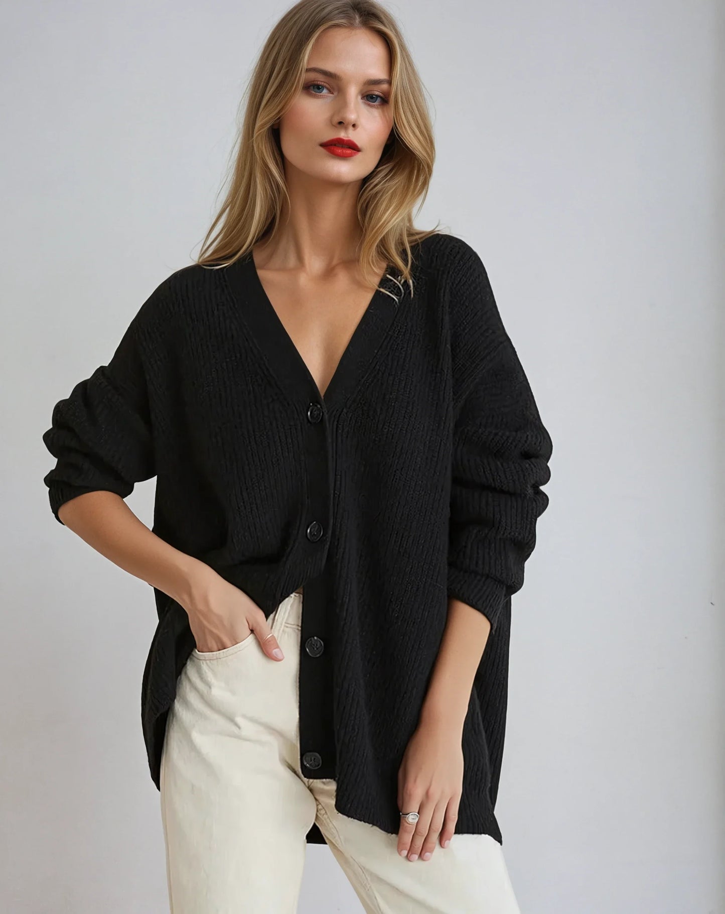 Cardigan Femme | Maille Douce Oversize | Parfait pour Automne, Cocooning ou Tenue Casual Chic