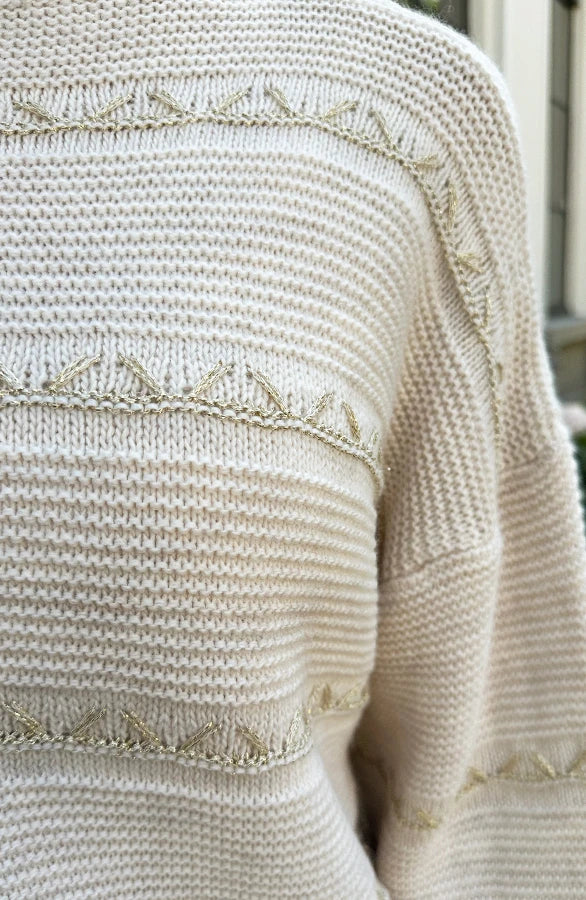 Pull Femme | Maille Coton et Acrylique | Doux, Texturé et Idéal pour un Look Décontracté Chic