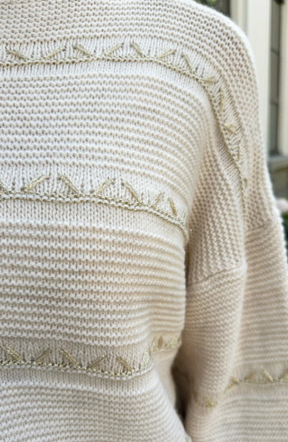 Pull Femme | Maille Coton et Acrylique | Doux, Texturé et Idéal pour un Look Décontracté Chic