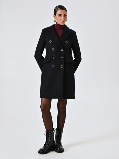 Manteau Boutons Dorés