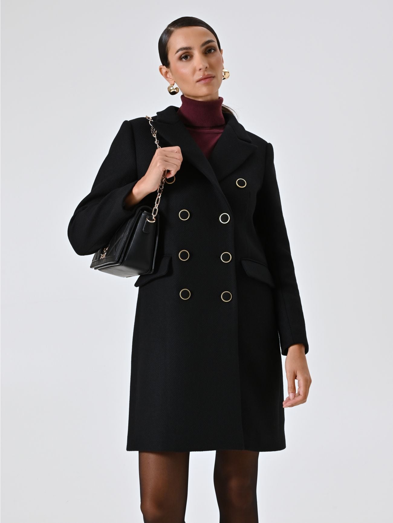 Manteau Boutons Dorés