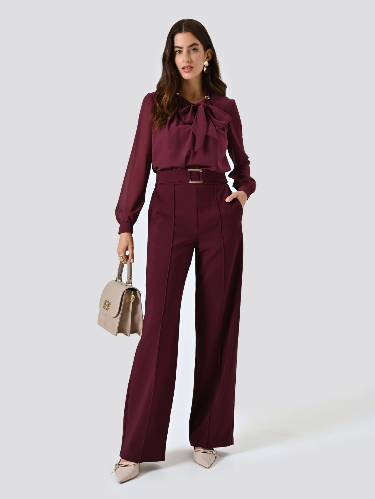 Pantalon Ceinturé Elégant