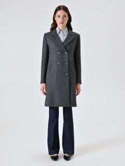 Manteau Croisé Laine Elégant