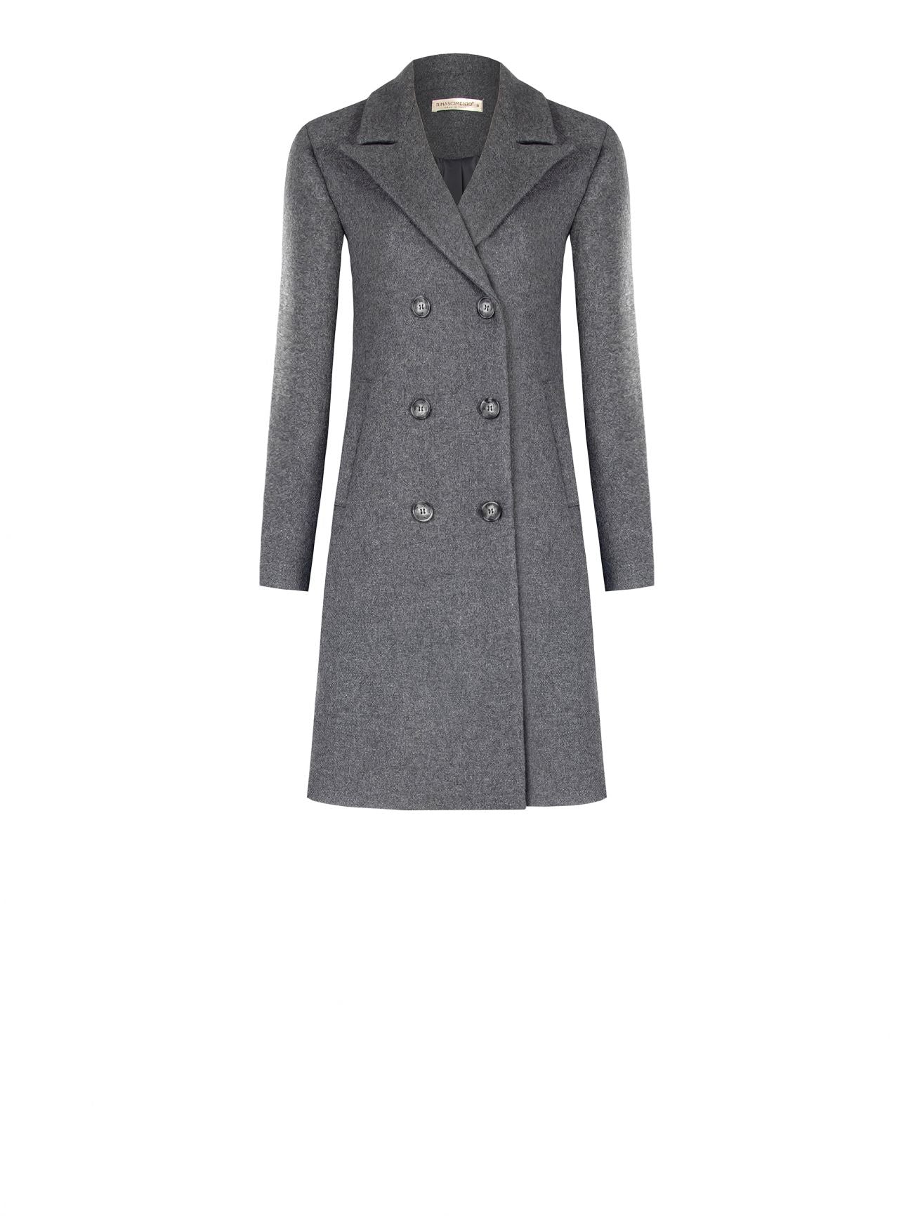 Manteau Croisé Laine Elégant