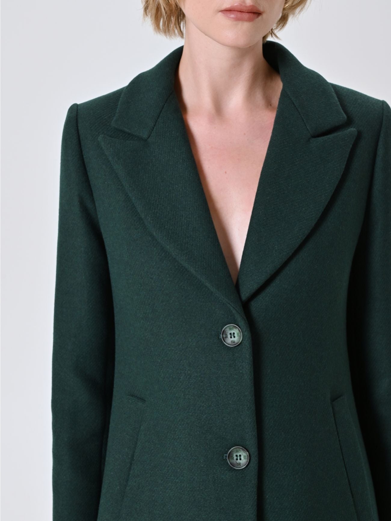 Manteau Droit en Laine