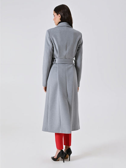 Manteau Long Ceinturé