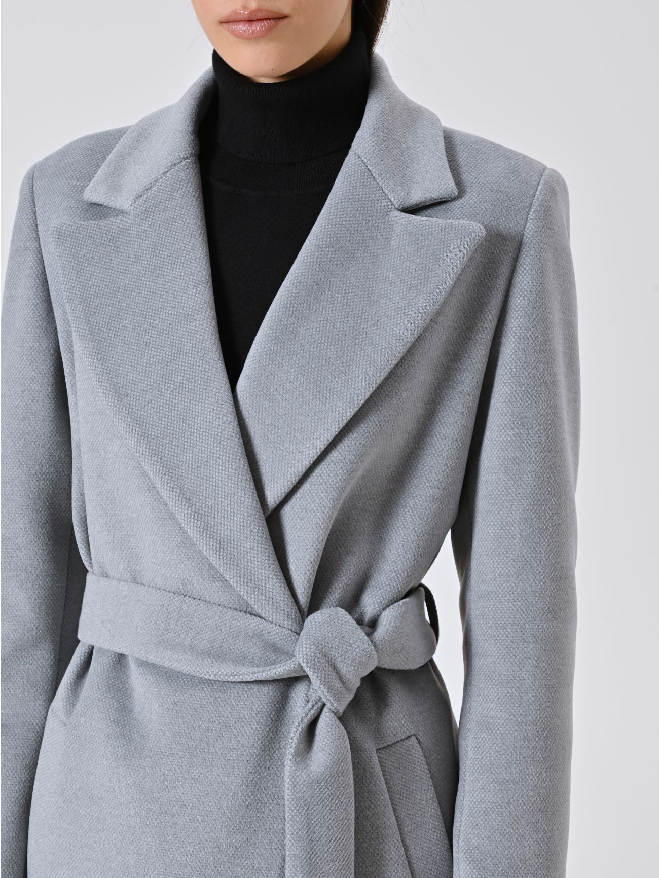 Manteau Long Ceinturé