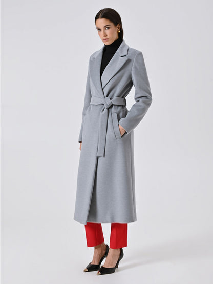 Manteau Long Ceinturé