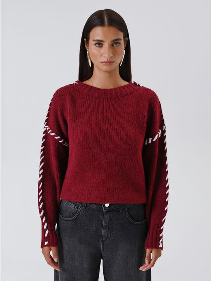 Pull Détails Torsadés