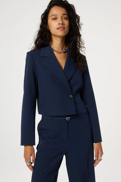 Blazer Femme Court | Coupe Cropped Moderne | Stretch Confortable | Idéal Pour Un Look Élégant Et Tendance