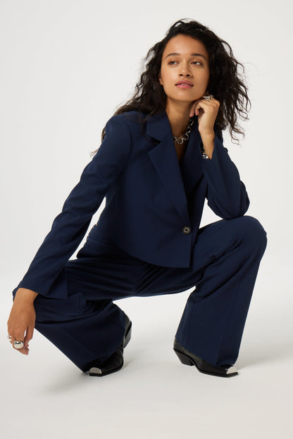 Blazer Femme Court | Coupe Cropped Moderne | Stretch Confortable | Idéal Pour Un Look Élégant Et Tendance