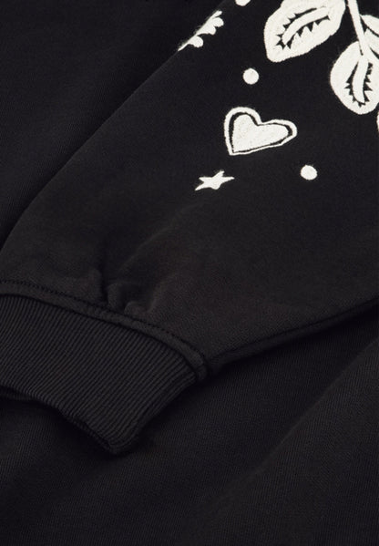 Sweater En Coton Biologique | Manches Longues À Motifs Fleuris | Confort Et Originalité | Idéal Pour L’Automne Et L’Hiver