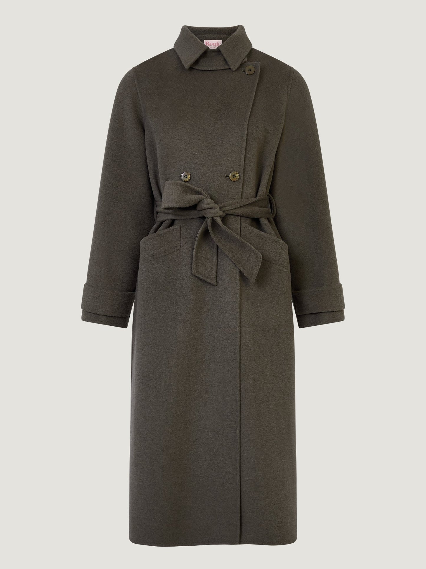 Manteau Femme | Long Et Ceinturé | En Laine Mélangée Chaude Et Élégante