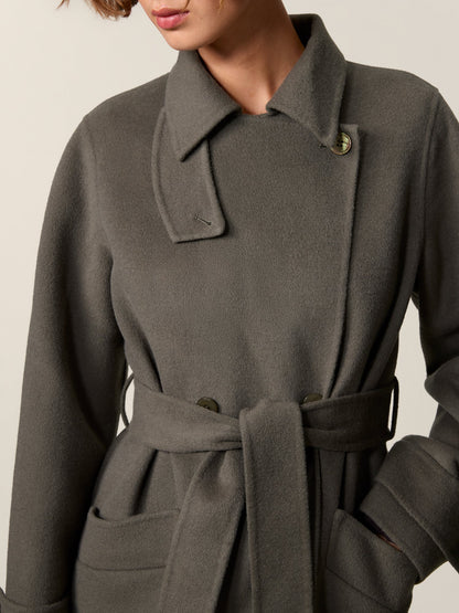 Manteau Long Ceinturé