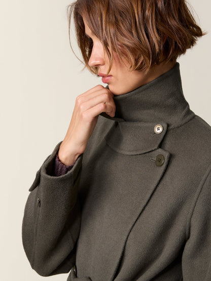 Manteau Long Ceinturé