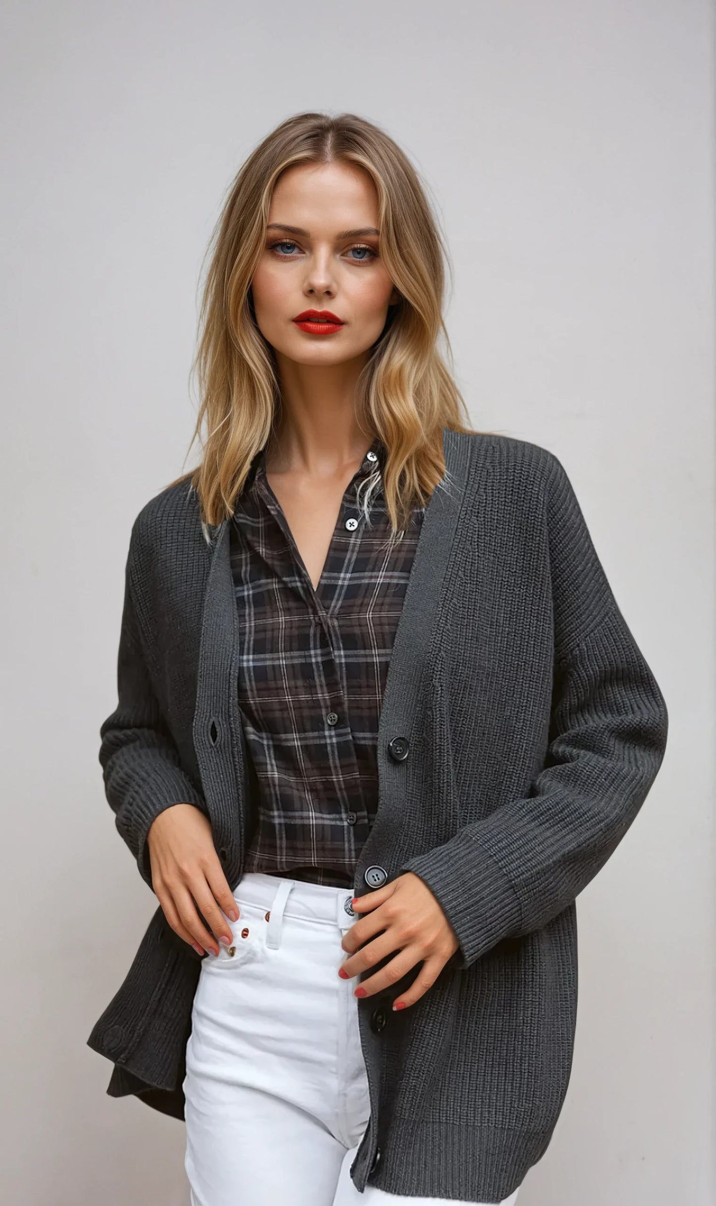 Cardigan Femme | Maille Douce Oversize | Parfait pour Automne, Cocooning ou Tenue Casual Chic