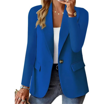 Blazer Femme | Mélange Polyester Coton | Léger Et Structuré Pour Tenue Chic Décontractée