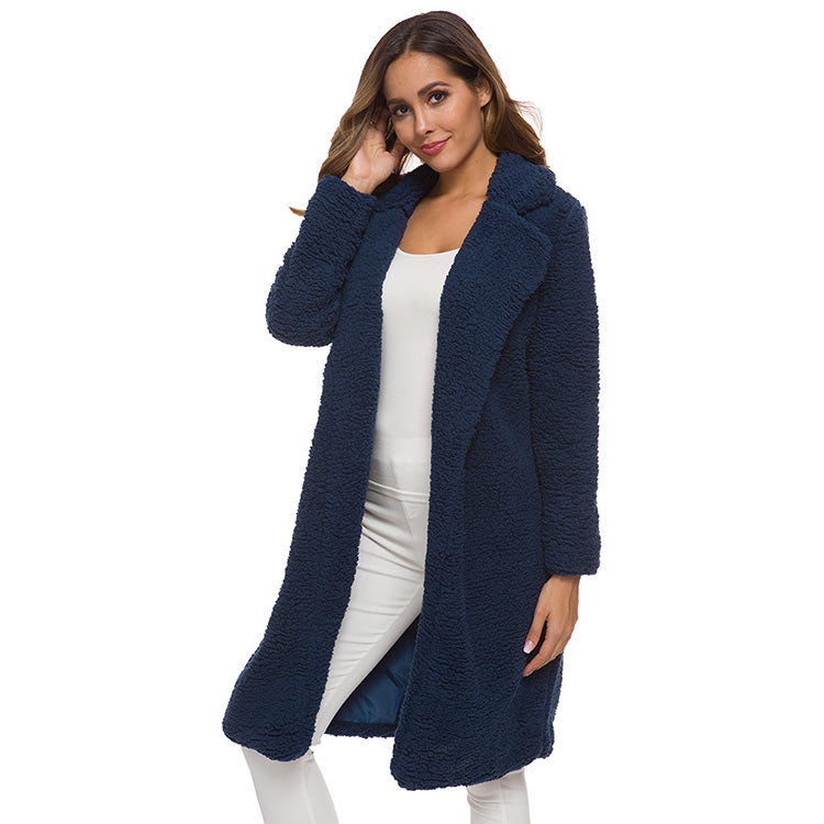 Manteau Femme | Long Et Chaud | Effet Teddy Avec Tissu Respirant Et Isolant Pour L’Hiver
