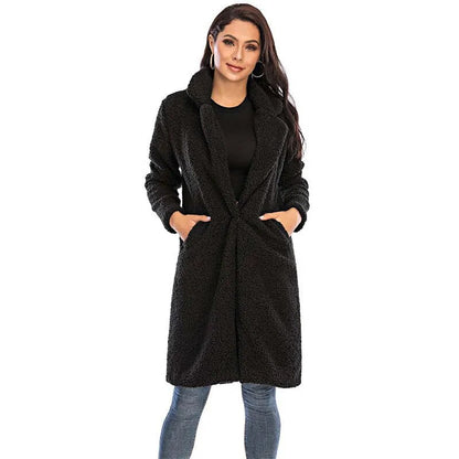 Manteau Femme | Long Et Chaud | Effet Teddy Avec Tissu Respirant Et Isolant Pour L’Hiver