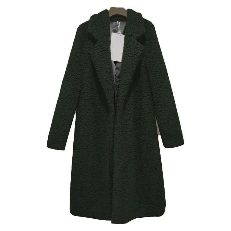 Manteau Femme | Long Et Chaud | Effet Teddy Avec Tissu Respirant Et Isolant Pour L’Hiver