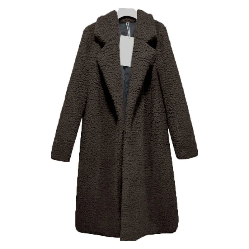 Manteau Femme | Long Et Chaud | Effet Teddy Avec Tissu Respirant Et Isolant Pour L’Hiver