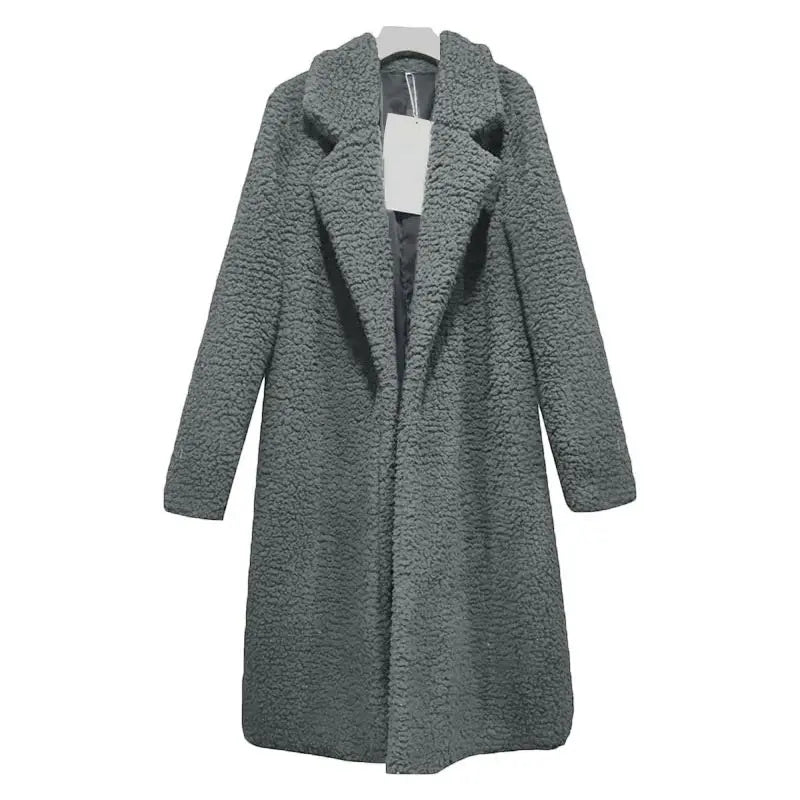 Manteau Femme | Long Et Chaud | Effet Teddy Avec Tissu Respirant Et Isolant Pour L’Hiver