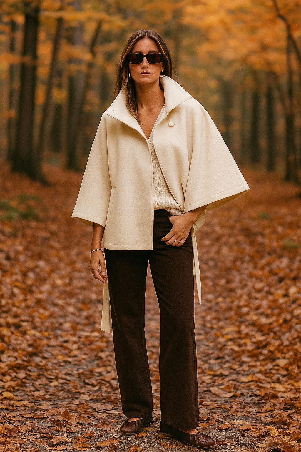 Cape Femme | Blazer Oversize | Parfaite pour Mi-saison, Look Élégant ou Minimaliste