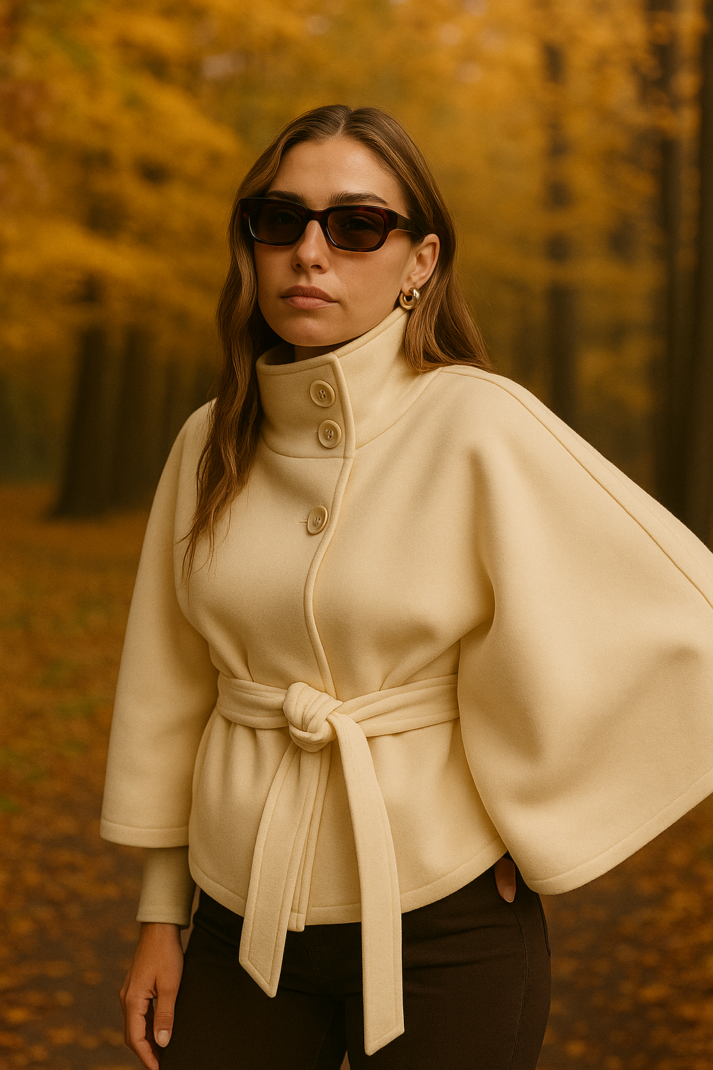 Cape Femme | Blazer Oversize | Parfaite pour Mi-saison, Look Élégant ou Minimaliste