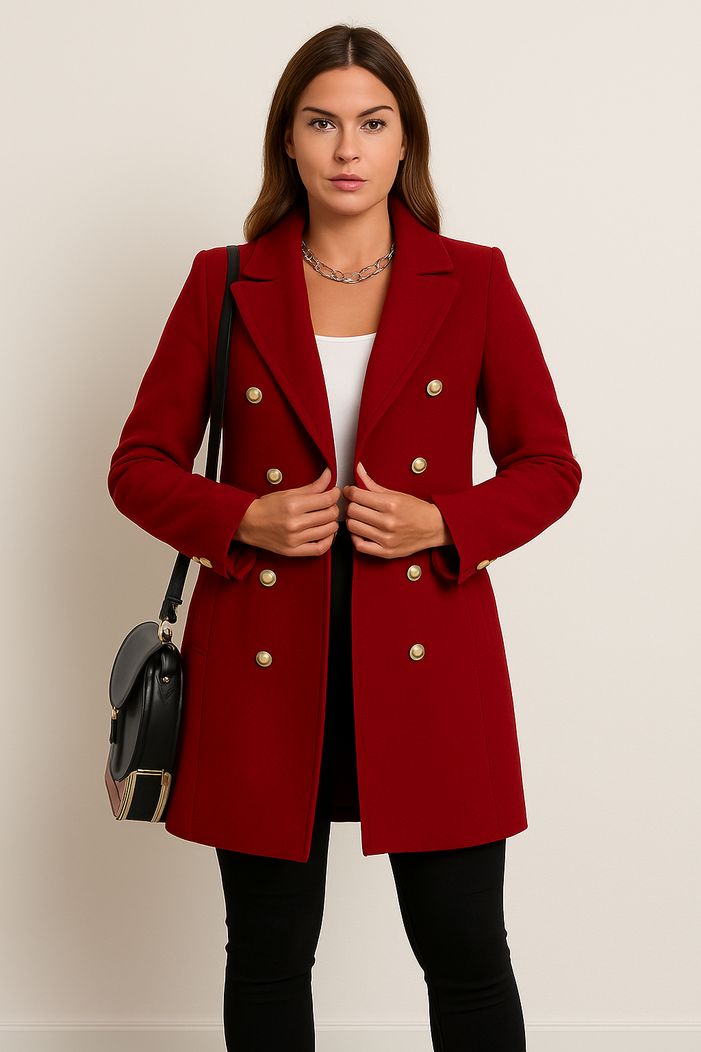 Manteau Long Femme | Laine | Chic Et Tendance | Pour Un Look Urbain En Automne-Hiver