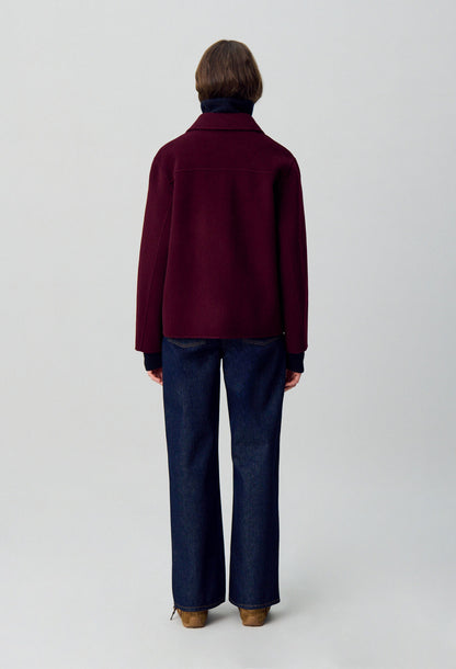 Manteau Femme | Court Et Ceinturé | En Laine Avec Détails Franges Et Boutons Dorés