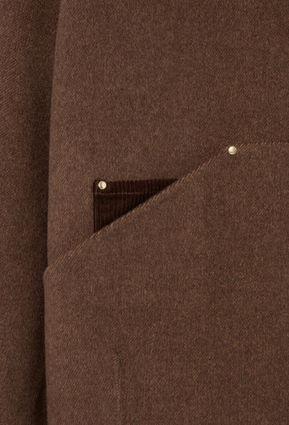 Manteau Femme | Court Et Structuré | En Laine Mélangée Avec Détails Dorés