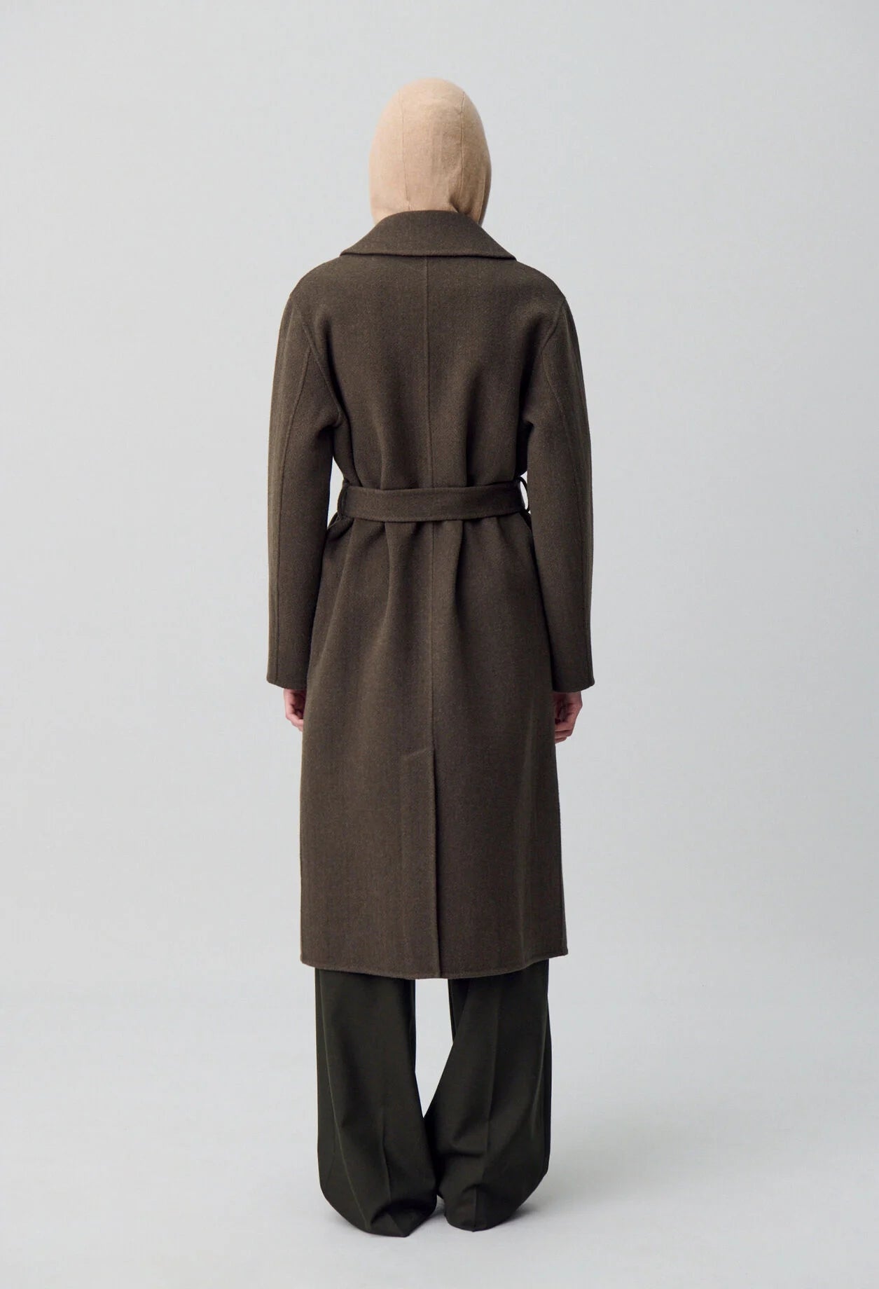 Manteau Femme | Long Et Ceinturé | En Laine Avec Franges Élégantes