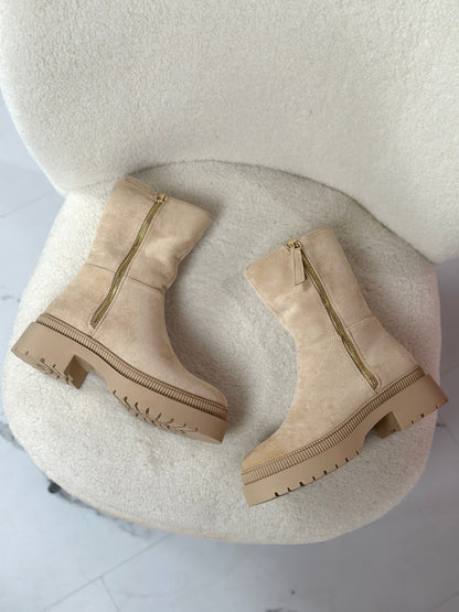 Bottes Fourrées Femme | Suédine Douce Et Intérieur Effet Mouton | Parfaites Pour L’Hiver