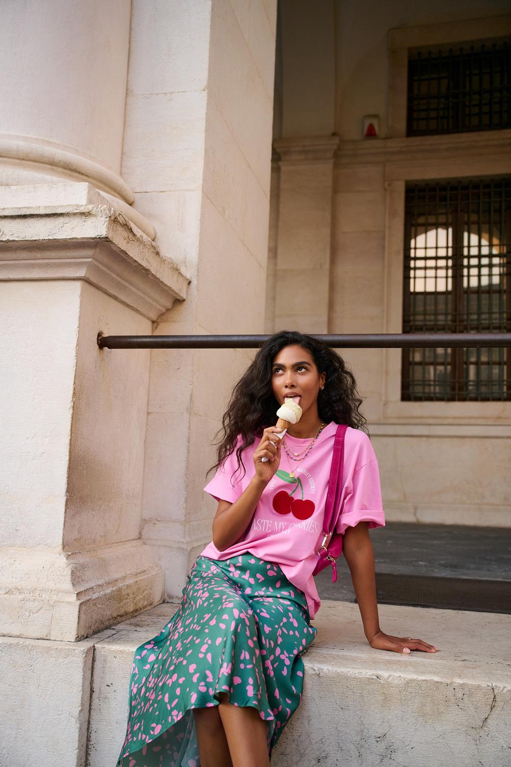 Jupe En Viscose | Midi Fluide Et Légère | Imprimé Floral Féminin | Parfaite Pour Les Looks Quotidiens Et Décontractés