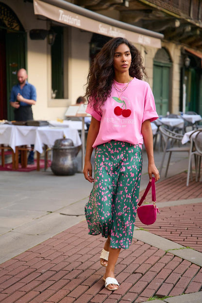 Jupe En Viscose | Midi Fluide Et Légère | Imprimé Floral Féminin | Parfaite Pour Les Looks Quotidiens Et Décontractés