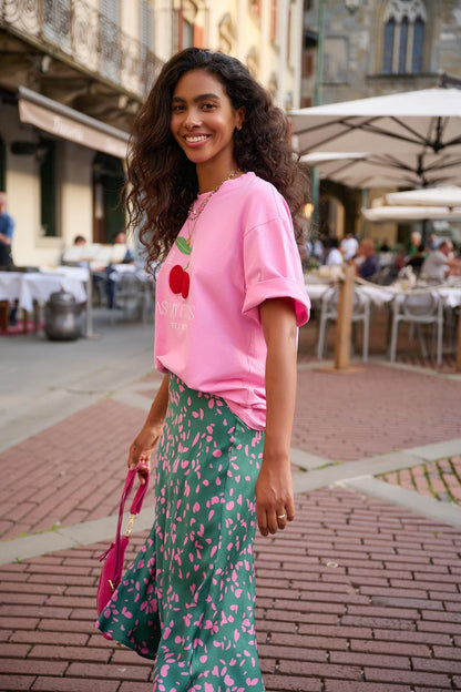 Jupe En Viscose | Midi Fluide Et Légère | Imprimé Floral Féminin | Parfaite Pour Les Looks Quotidiens Et Décontractés