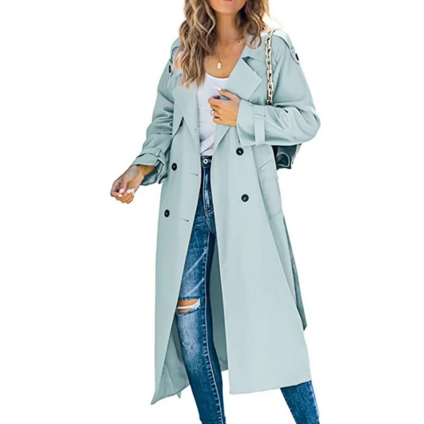 Trench Femme | Long Et Imperméable | Tissu Respirant Pour Look Chic Par Temps De Pluie