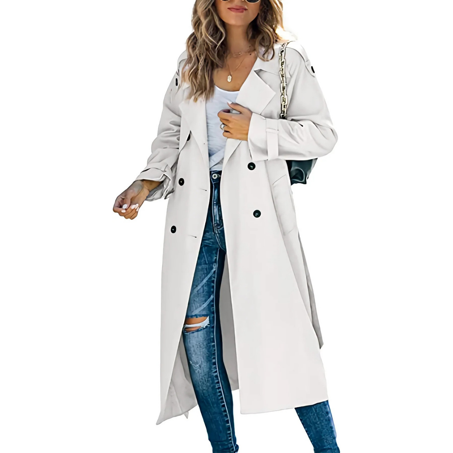Trench Femme | Long Et Imperméable | Tissu Respirant Pour Look Chic Par Temps De Pluie