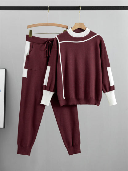 Ensemble Femme | Jogging Confortable Et Stylé | Détails Contrastés | Parfait Pour Les Moments Décontractés