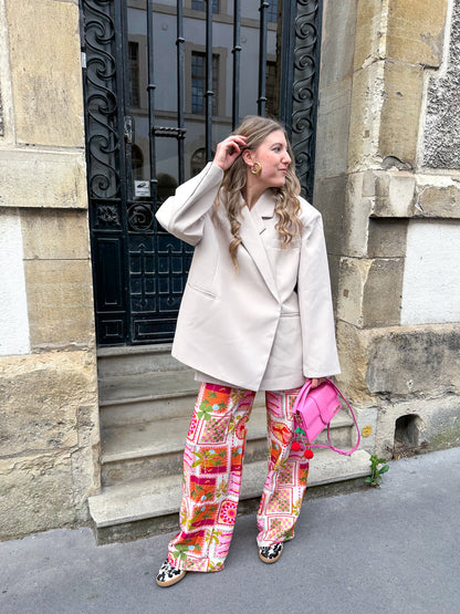 Blazer Femme | Coupe Droite Élégante | Parfait pour Printemps, Tenue Romantique ou Look Chic Décontracté