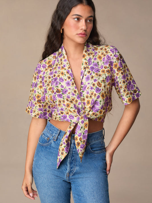 Chemisier Fleuri À Nouer | Léger & Estival | Vacances & Journées Ensoleillées