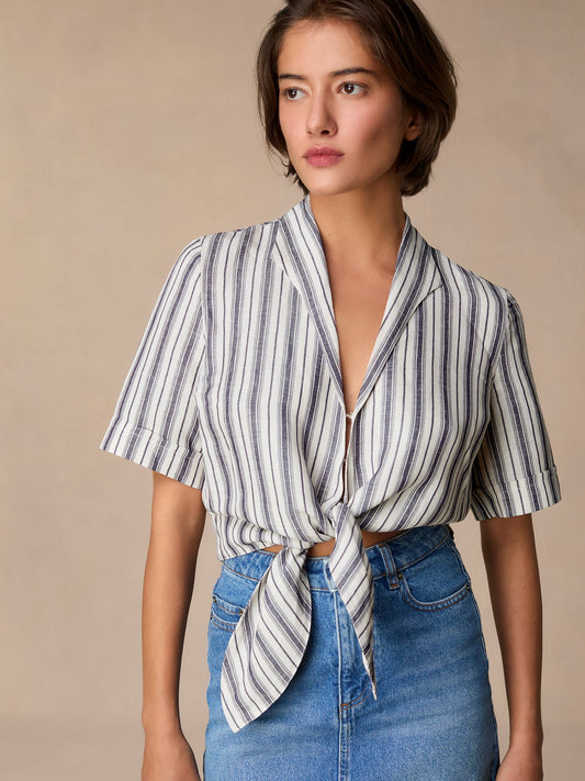 Chemise Rayée Coton | Décontractée & Aérée | Été & Vacances Décontractées