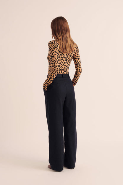 Pantalon Large Taille Haute
