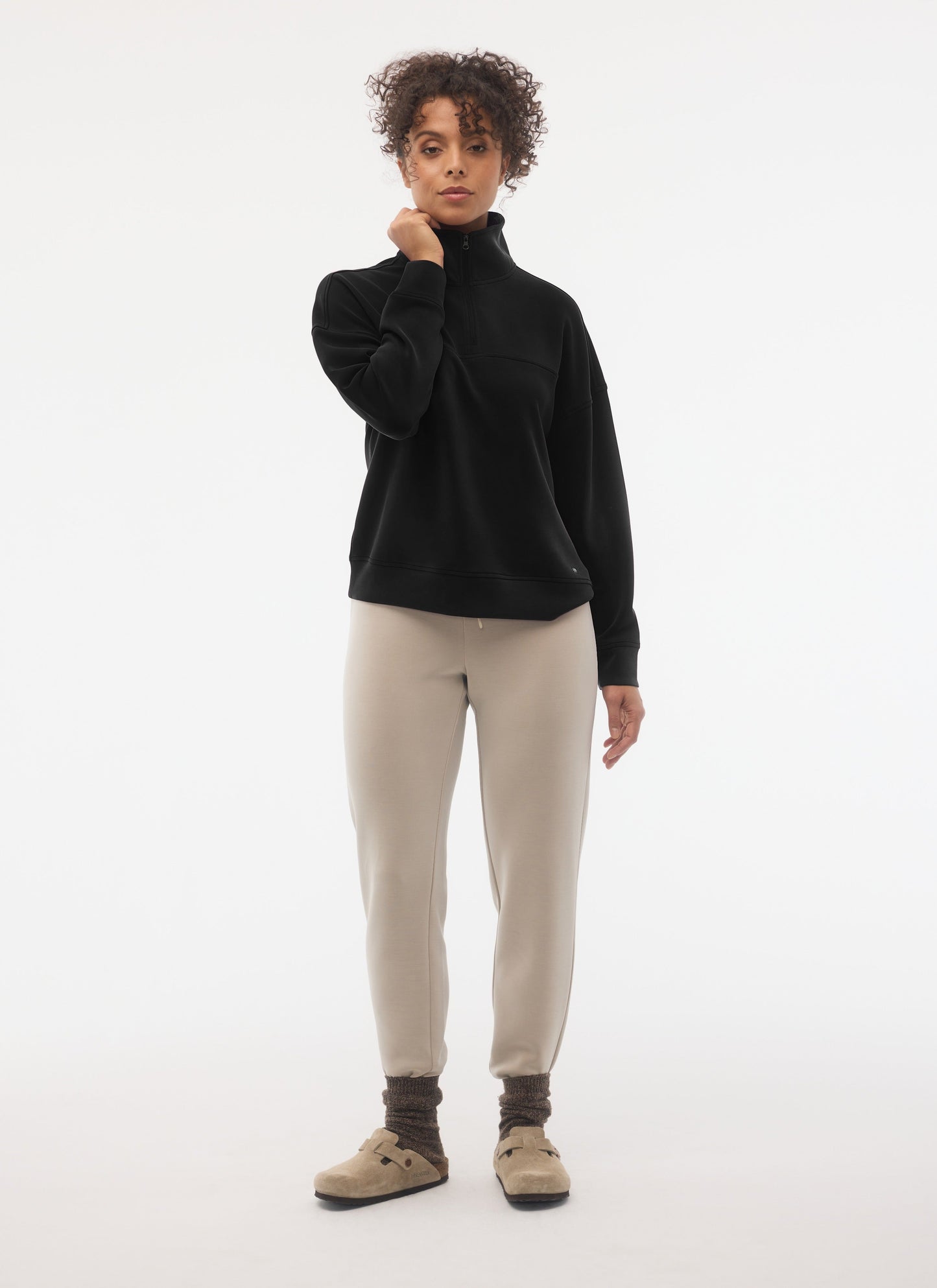 Sweat Zippé Col Montant