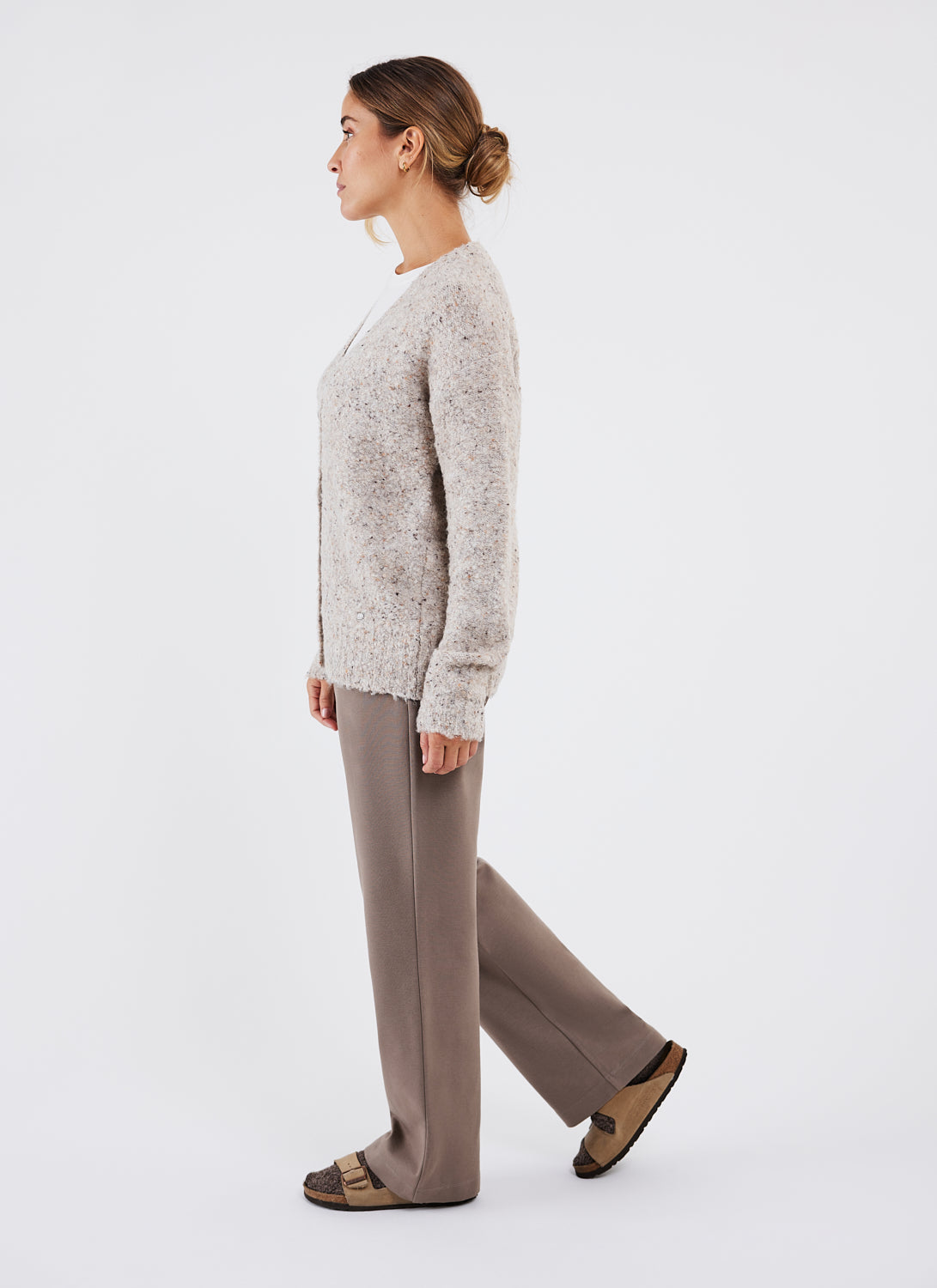 Cardigan Moucheté Boutonné